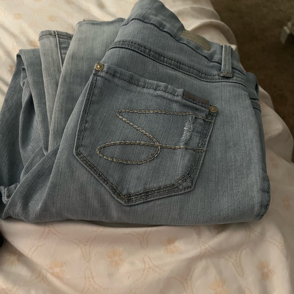 Light denim silver skinny jeans sz4